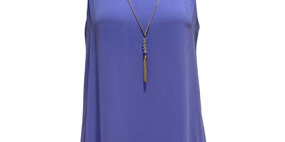 JM Collection Women's Necklace Embellished Sheath Dress Purple Size X-Small