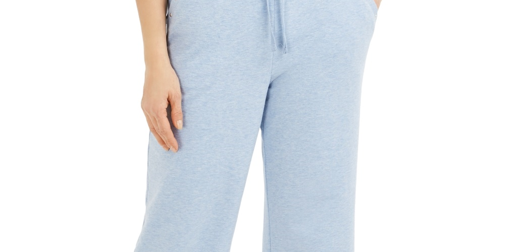Karen Scott Women's Drawstring-Waist Capri Pants Blue Size Small