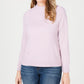 Karen Scott Women's Zip-Back Mock-Neck Sweater Pink Size XX-Large