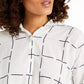 Alfani Women's Printed Tie Cuff Top White Size Petite Small