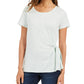 Style & Co Women's Side Tie Top Green Size Small