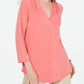Charter Club Women's 3/4 Sleeve Top Pink Size Medium