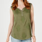 Style & Co Women's Embroidered Tank Top Green Size XX-Large