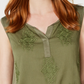Style & Co Women's Embroidered Tank Top Green Size XX-Large