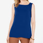 Charter Club Women's Boat Neckline Top  Blue Size Medium