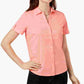 Karen Scott Women's Petite Cotton Eyelet Shirt Pink Size PS
