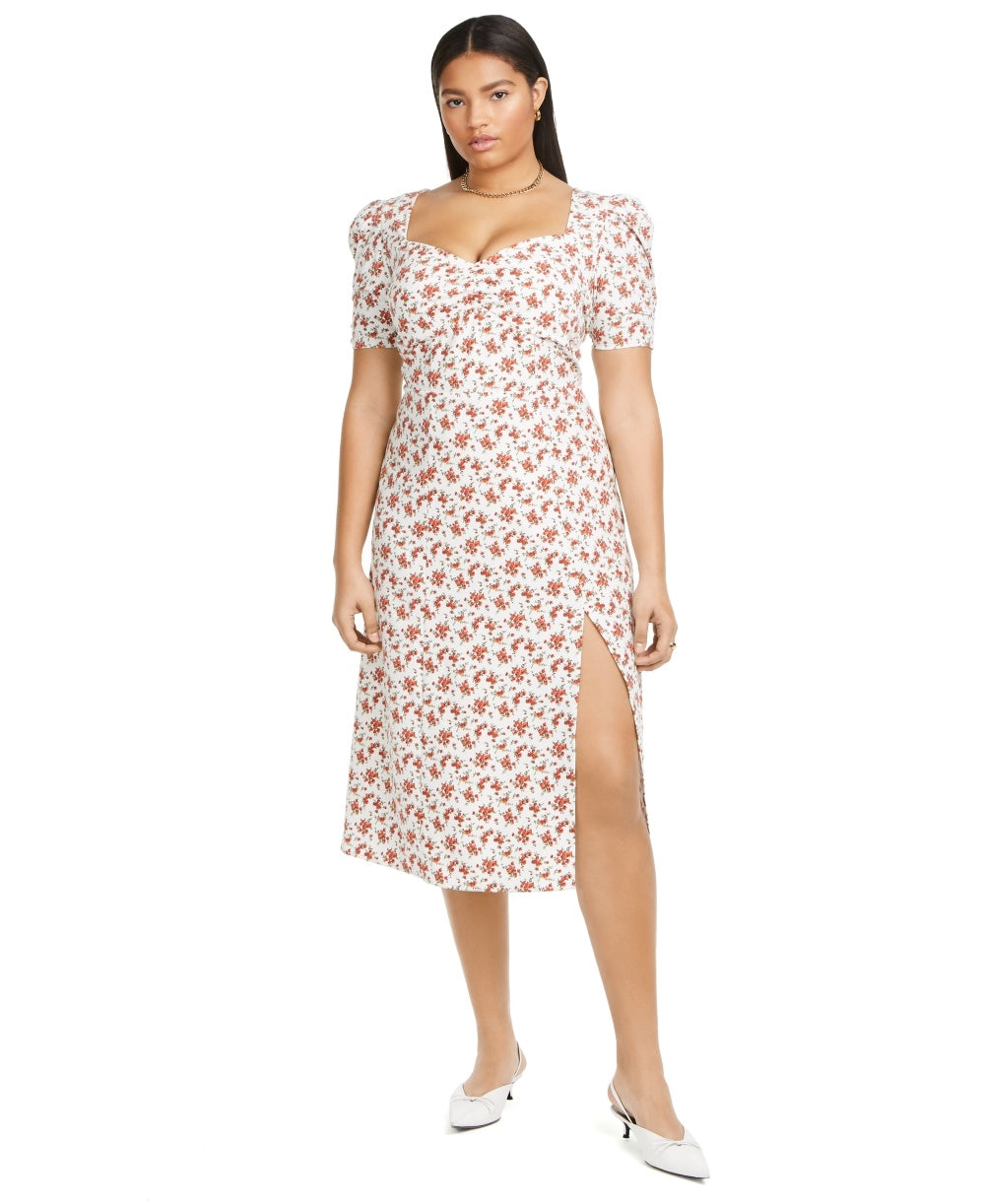 Danielle Bernstein Women's Plus Size Slip Maxi Dress White/Red Size 22W