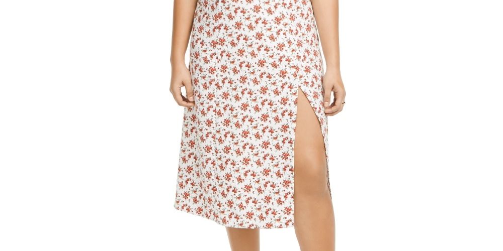 Danielle Bernstein Women's Plus Size Slip Maxi Dress White/Red Size 22W