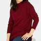Karen Scott Women's Mock Neck Shimmer Sweater Red Size Medium