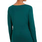 Karen Scott Women's Embellished Cotton Top Green Size PL