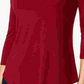 JM Collection Women's Cold Shoulder Top Red Size X-Small