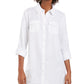 स्टाइल एंड को वीमेन हाई-लो ट्यूनिक सफ़ेद साइज़ एक्स-स्मॉल
