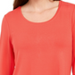 जेएम कलेक्शन महिलाओं के लिए स्कूप नेक टॉप लाल रंग का, मध्यम आकार