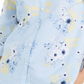 Charter Club Women's Floral Print Linen Blend Shirt Blue Size Medium