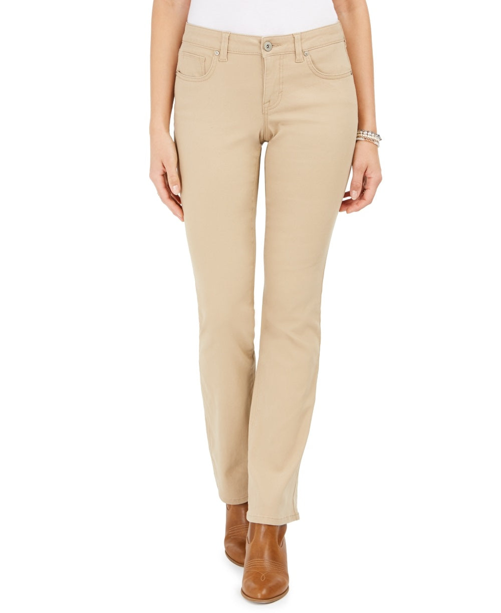 Style & Co Women's Tummy Control Bootcut Jeans  Beige Size 24X4.5