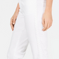 Charter Club Women's Straight-Leg Braid-Stripe Jeans White Size 8