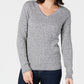 Karen Scott Women's Cotton V Neck Sweater White Size X-Small