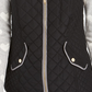 Charter Club Women's Quilted Stand-Collar Vest  Black Size Large