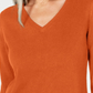 Karen Scott Women's V Neck Sweater Orange Size XX-Large