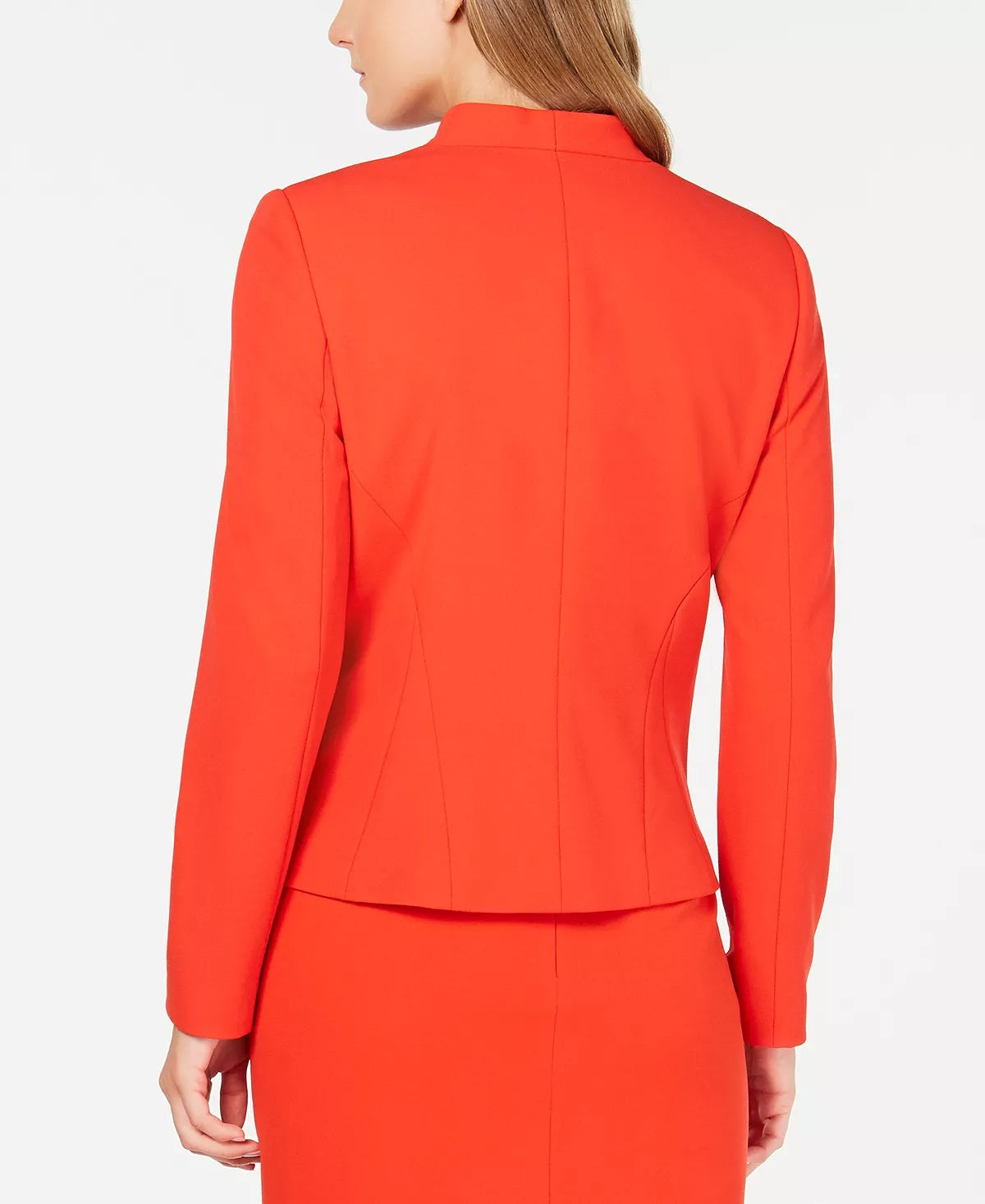 Calvin Klein Women's One-Button Blazer Red Size 16