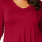 JM Collection Women's Plus Size Handkerchief-Hem Top Red Size 0X