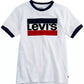 Levi's Big Boy's Sportswear Logo Ringer T-Shirt White Size Medium