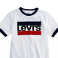 Levi's Big Boy's Sportswear Logo Ringer T-Shirt White Size Medium