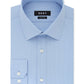 DKNY Men's Slim Fit Stretch Mini Check Dress Shirt Blue Size 17.5X32X33