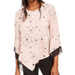 Alfani Women's Printed Pointed Hem Top Pink Size PL