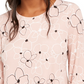 Alfani Women's Printed Pointed Hem Top Pink Size PL