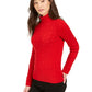 Charter Club Women's Cable Turtleneck Sweater  Red Size Small