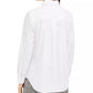 Charter Club Women's Petite Faux-Pearl Button-Front Shirt White PXL