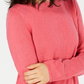 Karen Scott Women's Solid Curved-Hem Tunic Sweater Pink Size X-Small