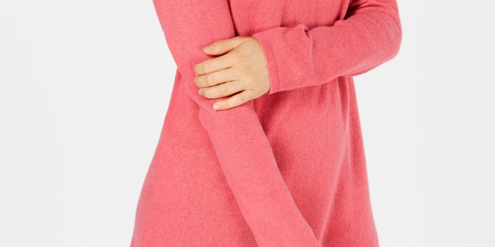 Karen Scott Women's Solid Curved-Hem Tunic Sweater Pink Size X-Small