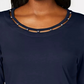 Karen Scott Women's Beaded Top  Purple Size Small