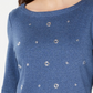 Karen Scott Women's Cotton Grommet Top Blue Size Small