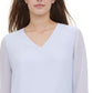 Calvin Klein Women's Ruffle-Sleeve Blouse White Size Large