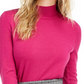 Maison Jules Women's Mock-Neck Sweater Pink Size X-Small