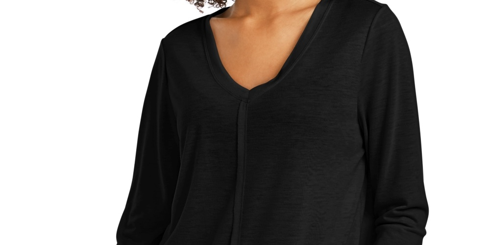 Style & Co Women's Seam Detail High Low Top Black Size X-Small