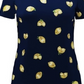 Karen Scott Women's Botanical Print Cotton Scoop Neck Top Blue Size Medium