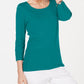 Karen Scott Women's Cotton Scoop Neck Top Green Size PS