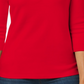 Karen Scott Women's Petite Cotton Henley Shirt Bright Red Size PS