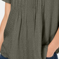 Style & Co Women's Petite Textured Flutter-Sleeve Top Green Size PM