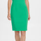 DKNY Women's Zippered Cap Sleeve V Neck Short Sheath Cocktail Dress Green Size 14