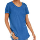Style & Co Women's Cuffed-Sleeve Cotton T-Shirt Navy Size X-Small