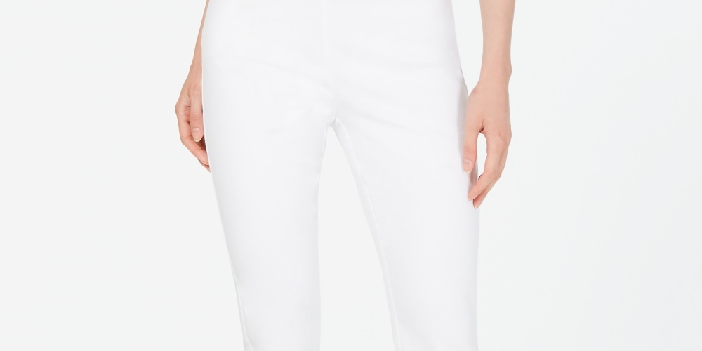 Charter Club Women's Chelsea Stretch Twill Skinny Pants White Size 16 Petite