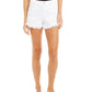 INC International Concepts Women's Frayed Hem High Rise Denim Shorts White Size 12