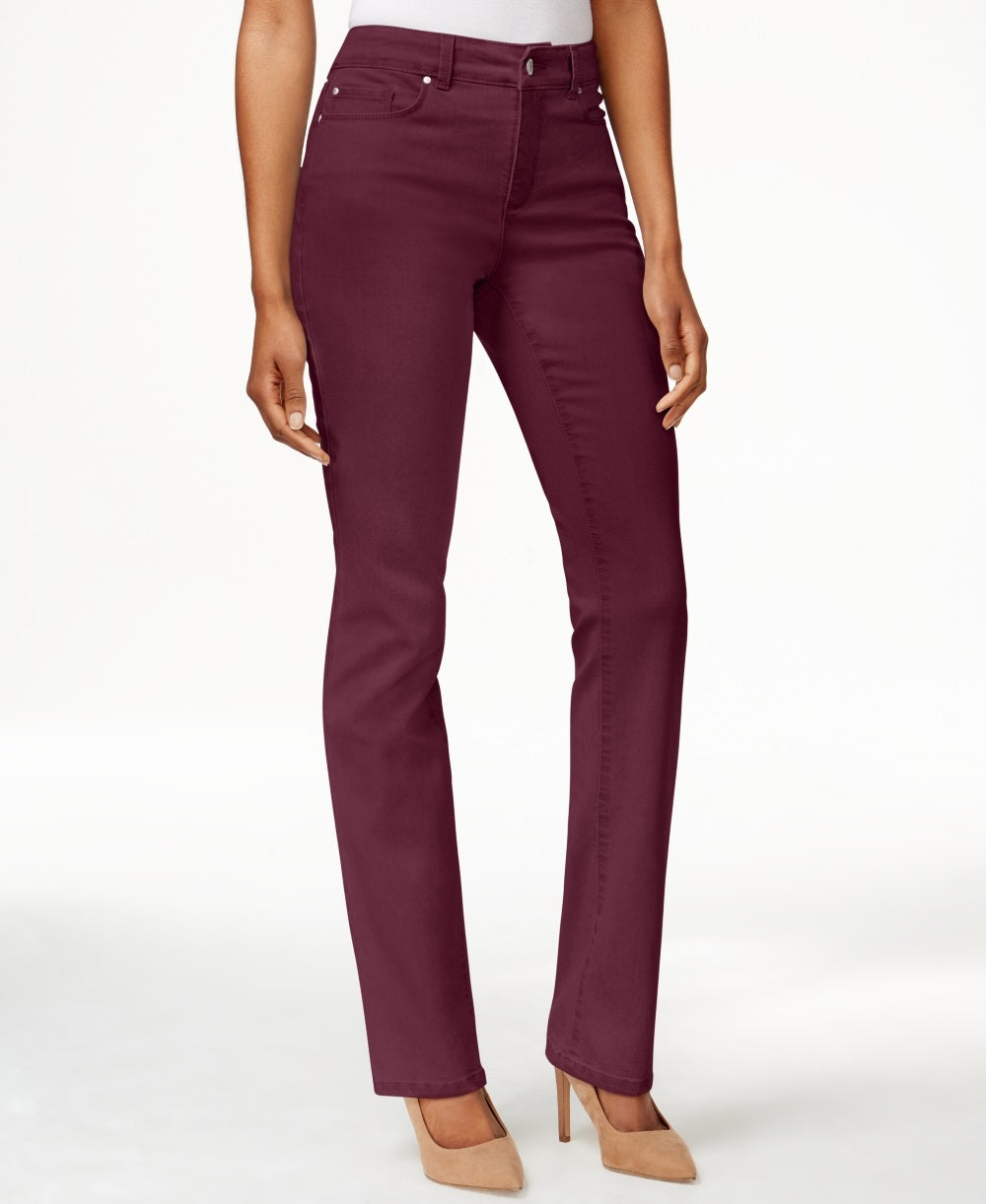 Charter Club Women's Lexington Straight Leg Jeans Red Size 6