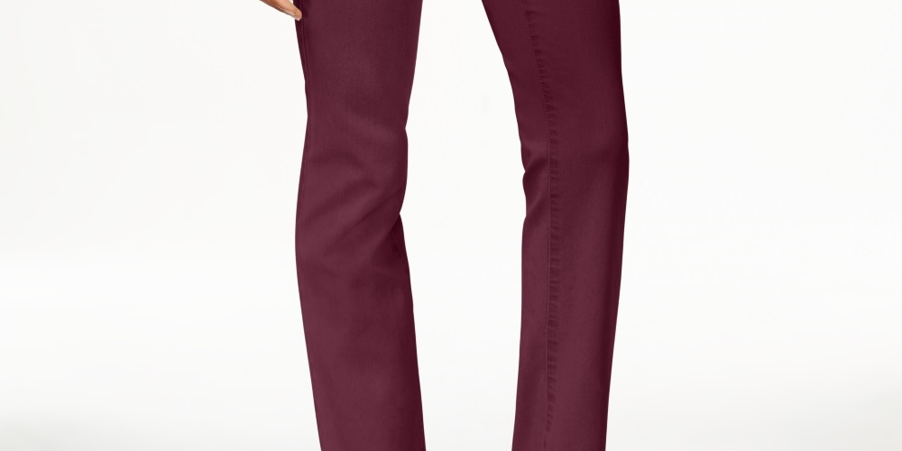 Charter Club Women's Lexington Straight Leg Jeans Red Size 6