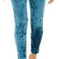 Thalia Sodi Women's Velvet Stretch Leggings Blue Size Large